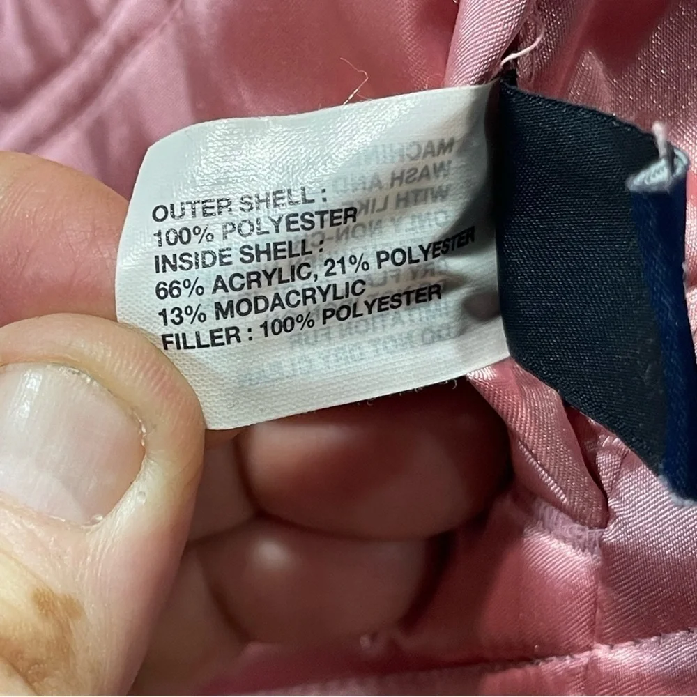 Gap Kids Girls Reversible Vest Metallic Pink Faux Fur Size XL (12)